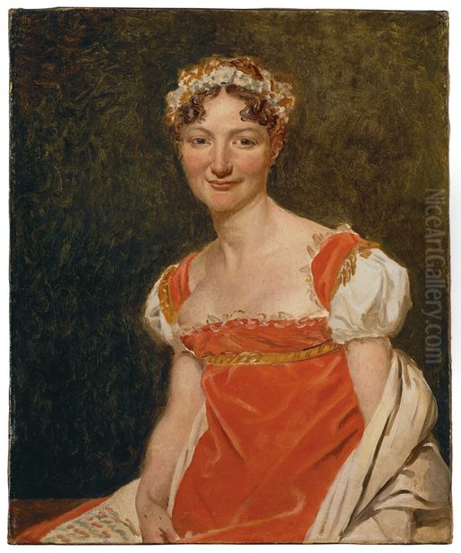 Portrait of Baroness Pauline Jeanin Oil Painting by Jacques-Louis David