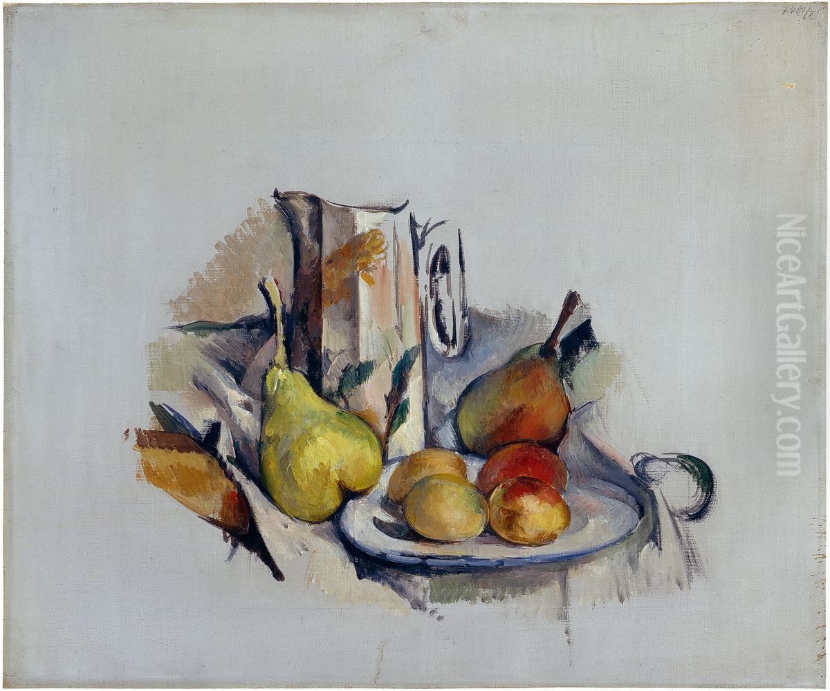 Nature morte a la cruche Oil Painting by Paul Cezanne