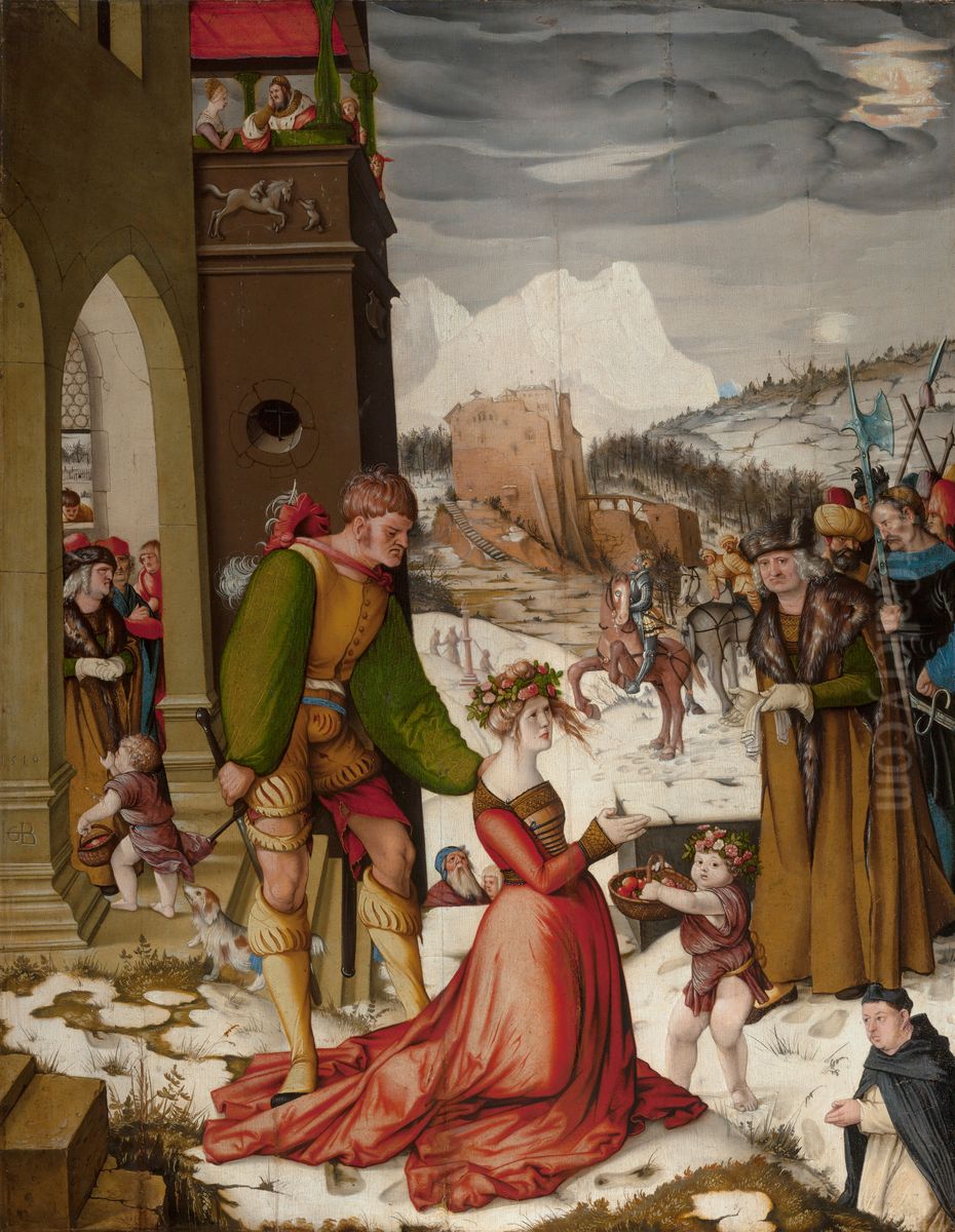 Das Blumenwunder der heiligen Dorothea Oil Painting by Hans Baldung Grien