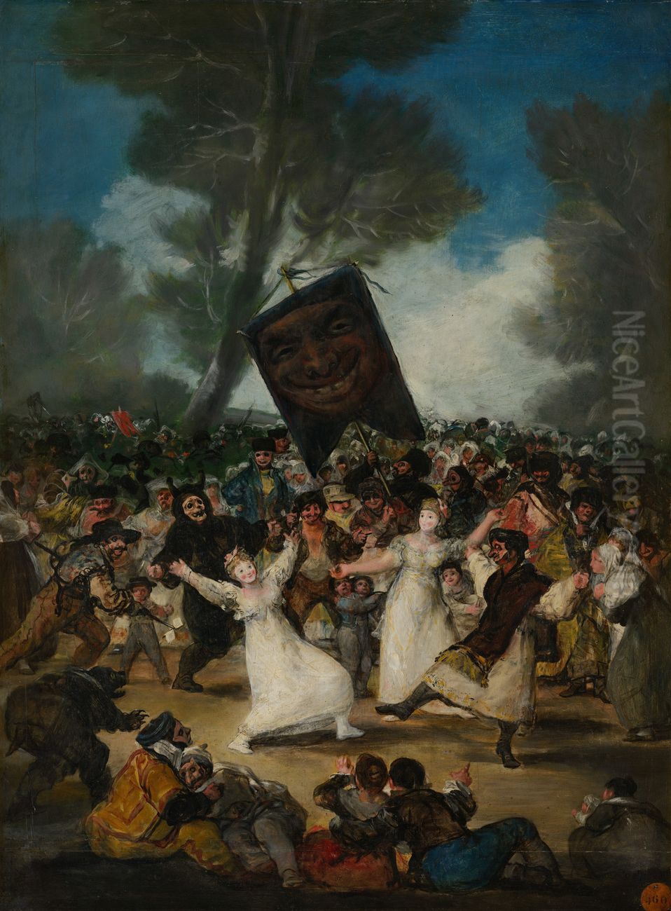 The Burial of the Sardine. Oil Painting by Francisco Goya Fuendetodos