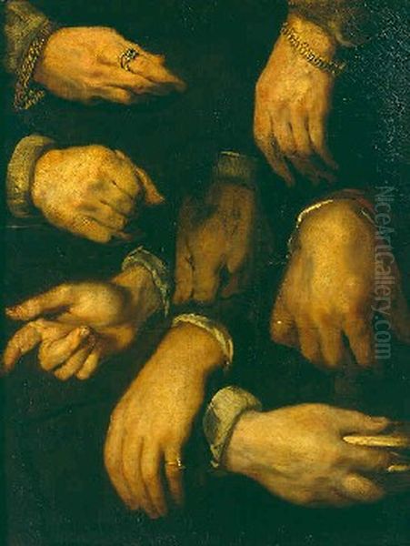 Study of hands Oil Painting by Sir Anthony Van Dyck