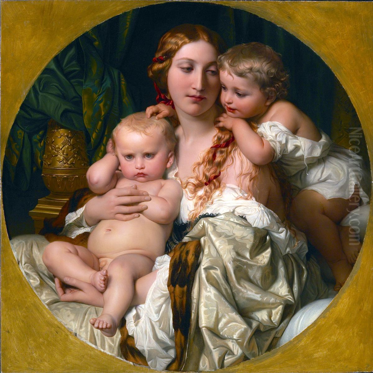 Les joies d'une mere Oil Painting by Paul Delaroche