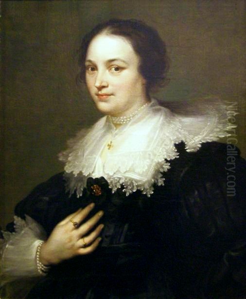 Portrait of Barbara van den Bogaerde Oil Painting by Sir Anthony Van Dyck