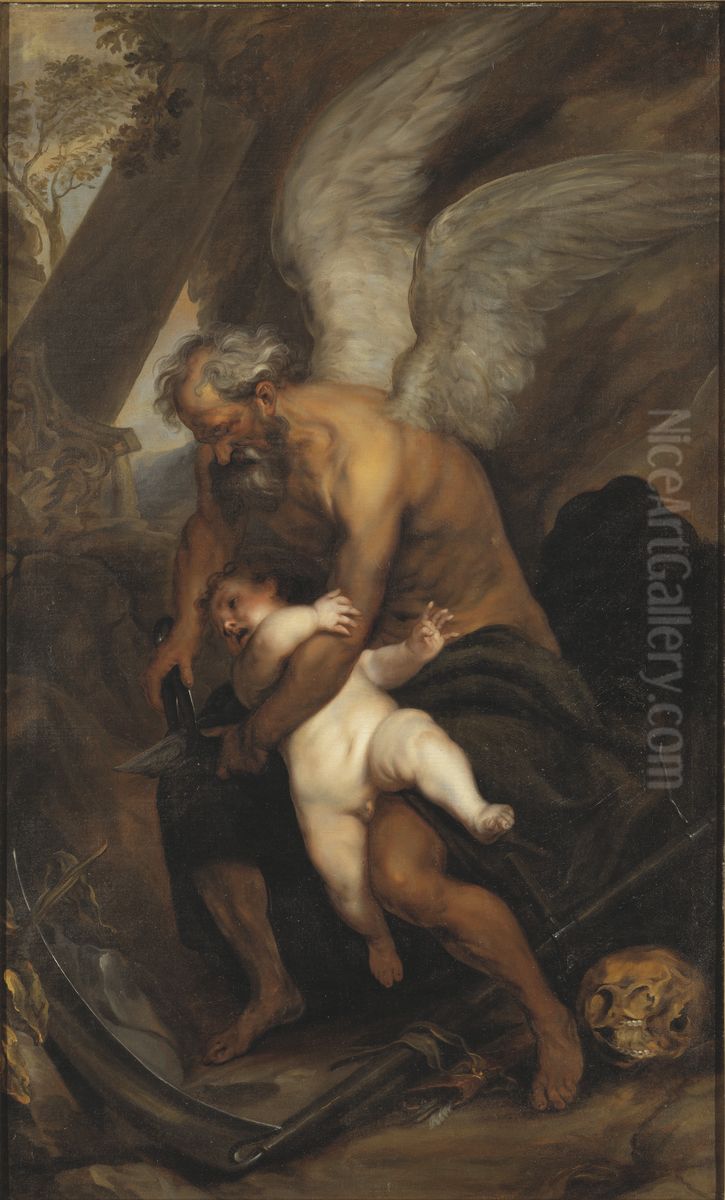 Tiden klipper karlekens vingar Oil Painting by Sir Anthony Van Dyck