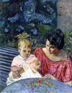 Madeleine Descorps et son fils Bernard