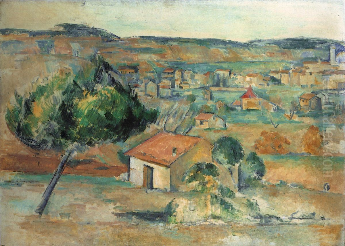 Gardanne vu du Claou Oil Painting by Paul Cezanne
