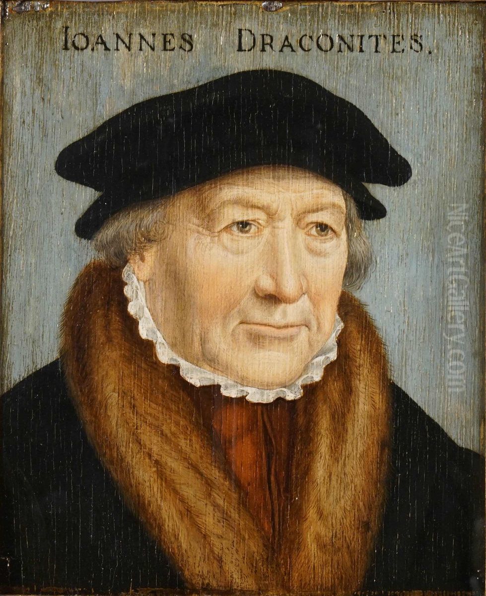 Portrait ofJohannes Draconites Oil Painting by Bartholomaeus Bruyn the Elder