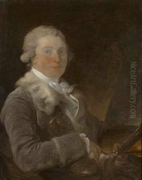Portrait d'un peintre Oil Painting by Francois-Andre Vincent