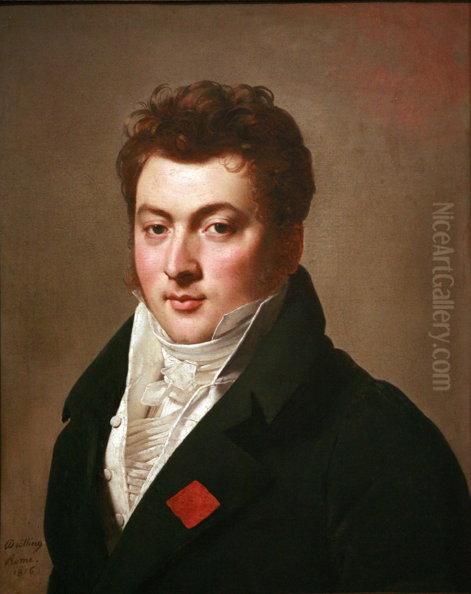 Portrait de Monsieur de Courcy Oil Painting by Michel Martin Drolling