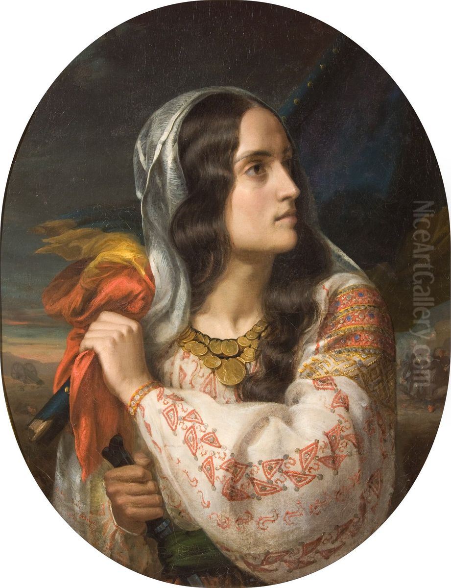 Romania Revolutionara Oil Painting by Constantin Daniel Rosenthal