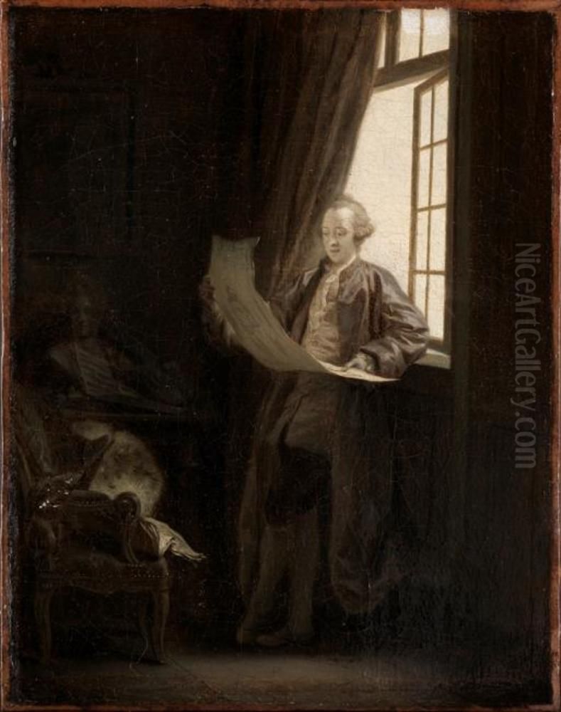 Claude-Henri Watelet Oil Painting by Jean-Baptiste Greuze