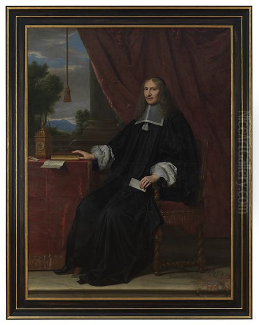 Portrait of a man in official robes Oil Painting by Philippe de Champaigne