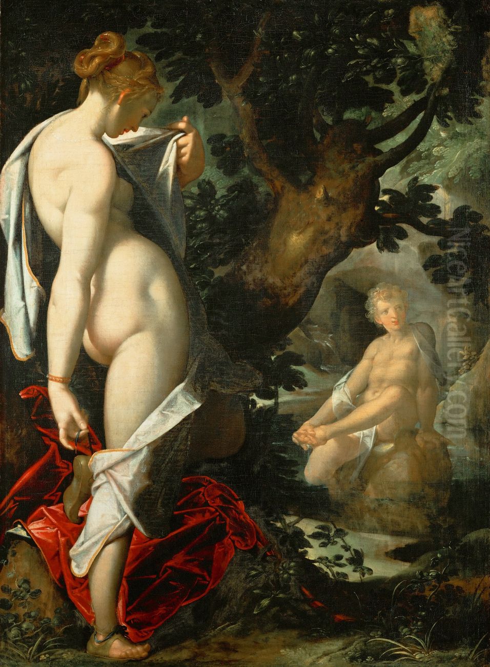 Hermaphroditus und die Nymphe Salmacis Oil Painting by Bartholomeus Spranger
