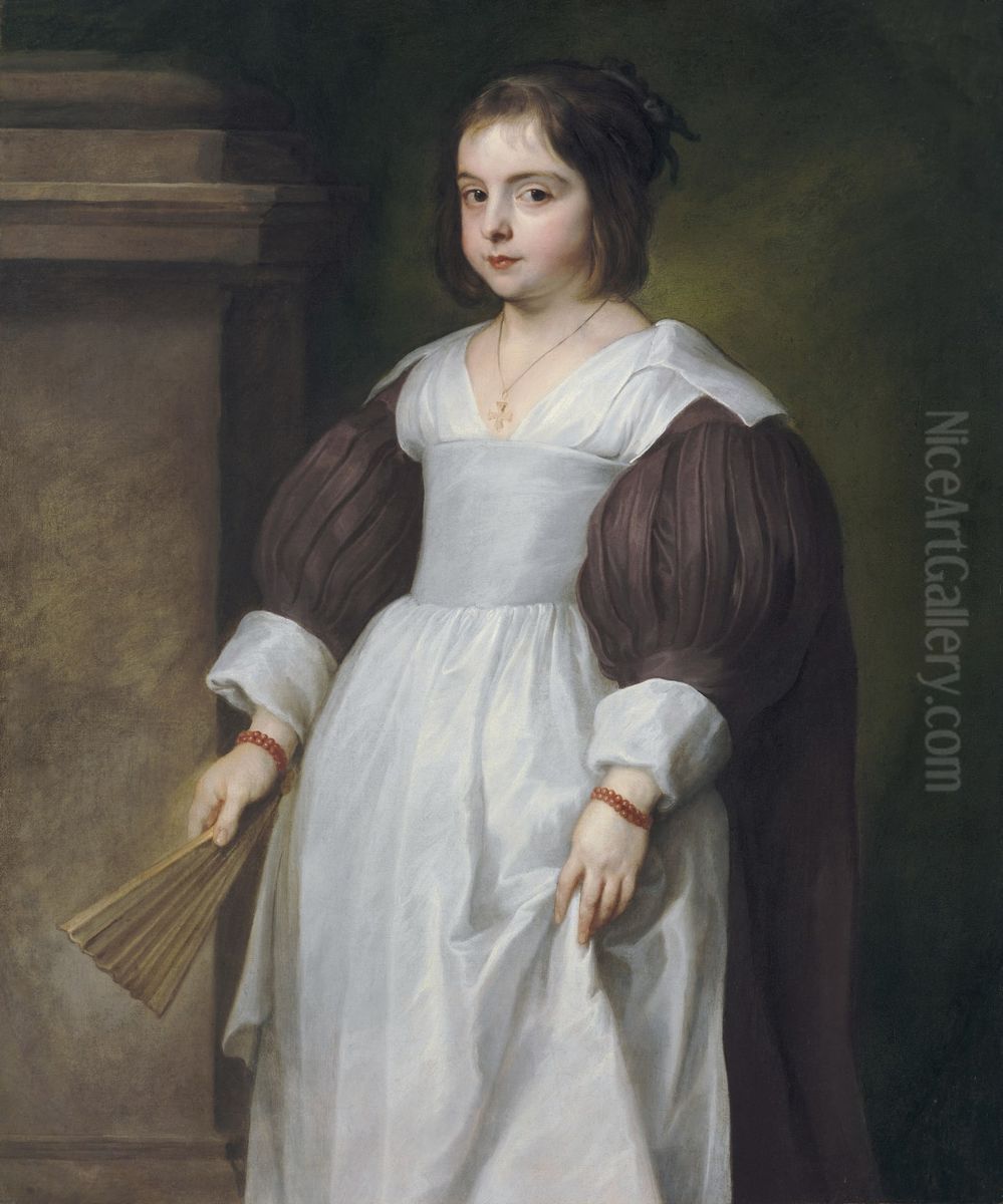 Portrait of a Young Girl Oil Painting by Sir Anthony Van Dyck