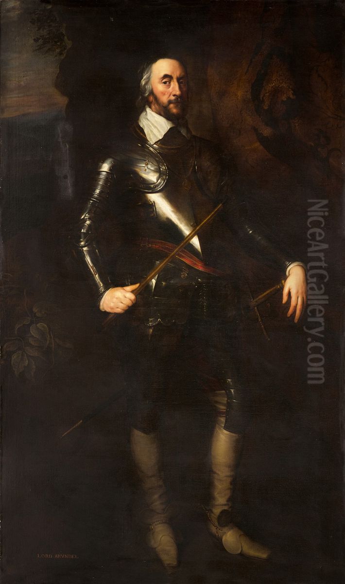 Portrait of Thomas Howard, 14th Earl of Arundel and Earl of Surrey (1586-1646) Oil Painting by Sir Anthony Van Dyck