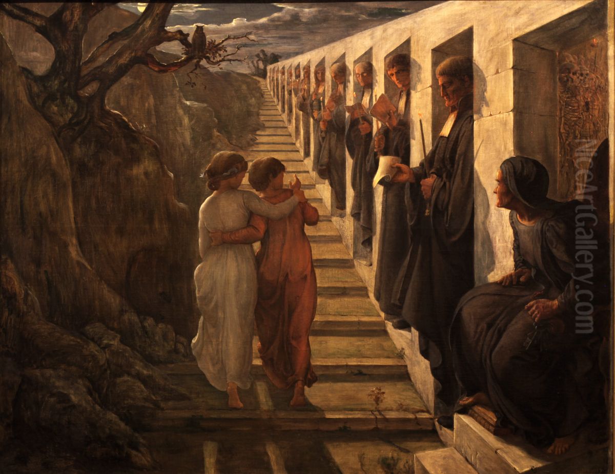 Le Mauvais Sentier Oil Painting by Louis Janmot