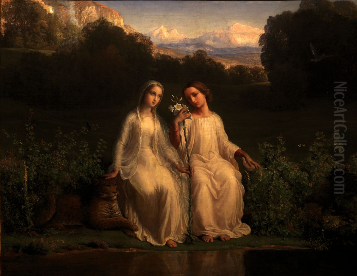 Poem of the Soul - Virginitas Oil Painting by Louis Janmot