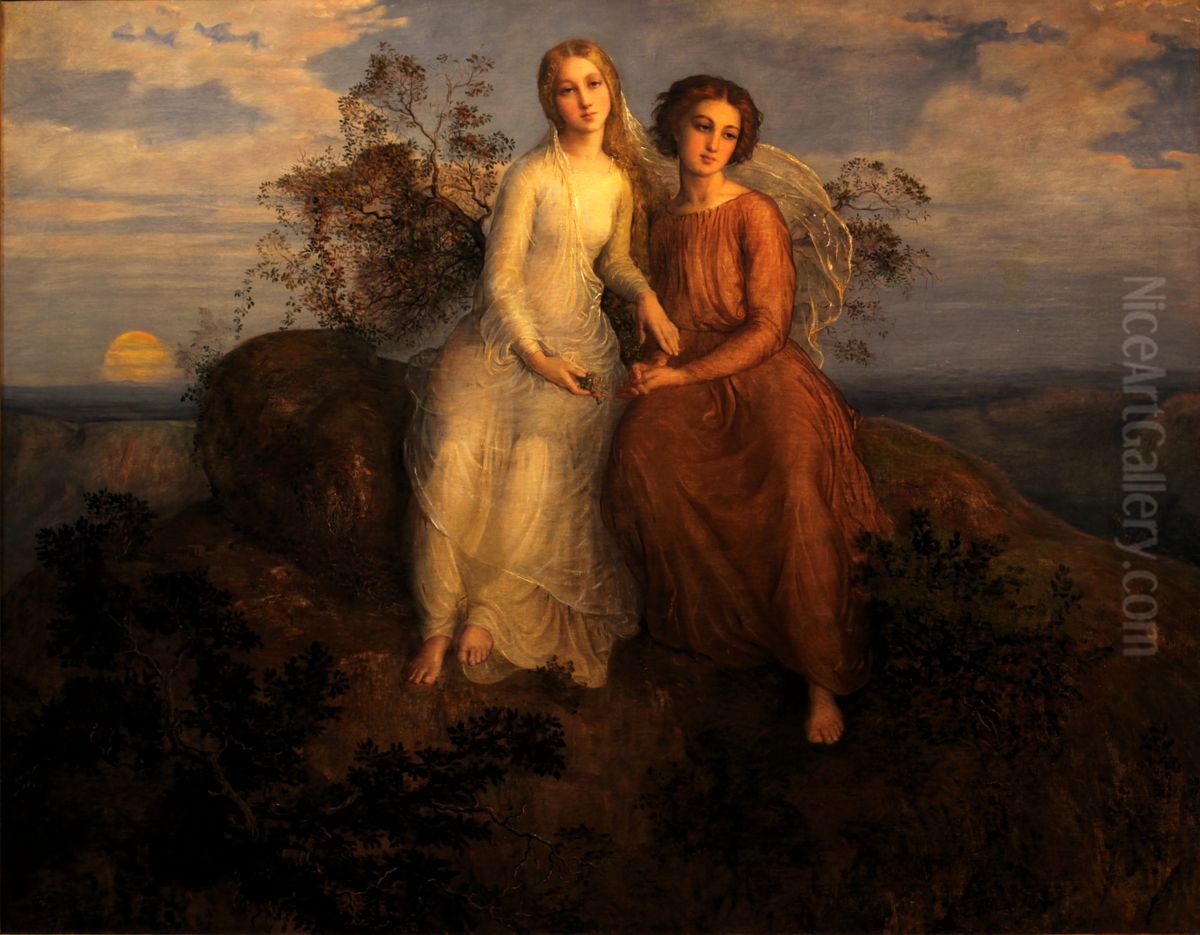 Un Soir Oil Painting by Louis Janmot