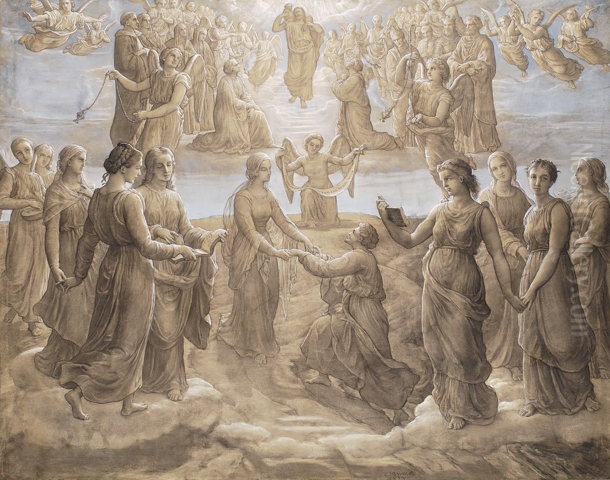 Sursum Corda Oil Painting by Louis Janmot