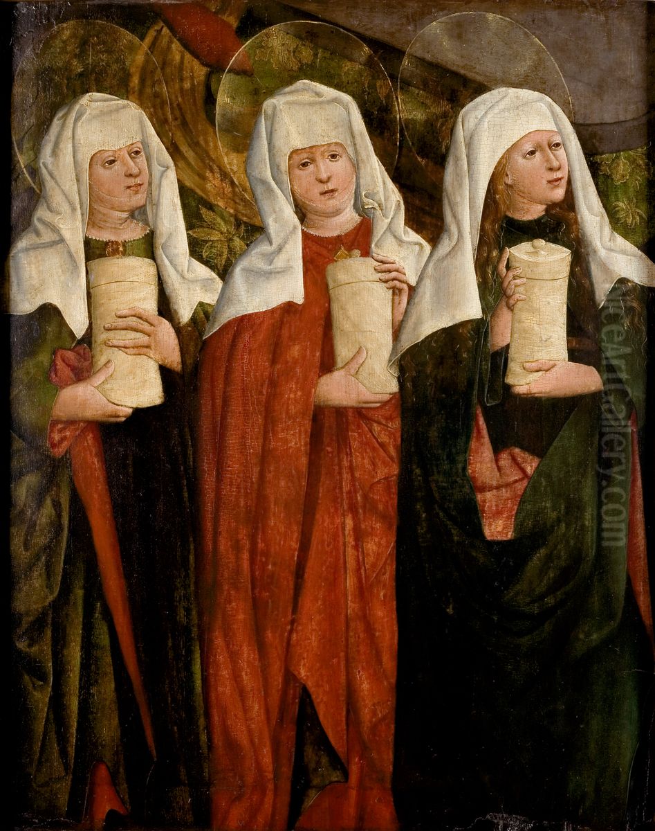 Three Marys at the Tomb of Christ from the Church in Niegowic Oil Painting by Nicolaus Haberschrack