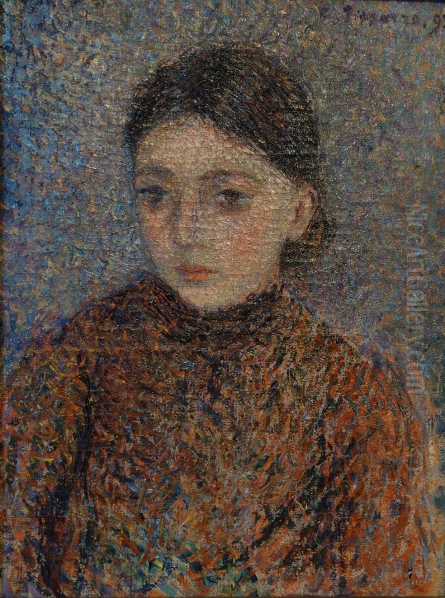 Jeanne Pissarro, dite Cocotte, en buste Oil Painting by Camille Pissarro