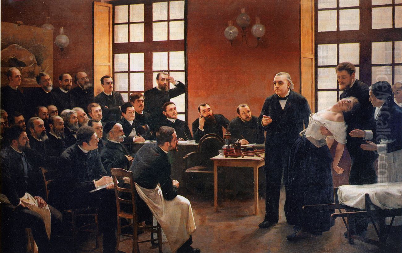 A Clinical Lesson at the Salpetriere Oil Painting by Andre Brouillet