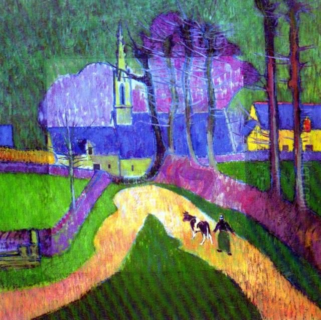 La chapelle de Tremalo Oil Painting by Pont-Aven museum