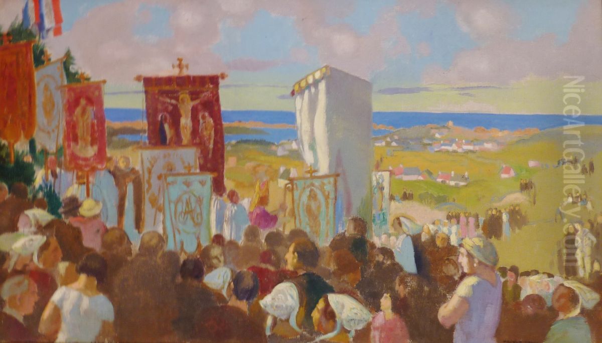 Le pardon de Notre-Dame de la Clarte Oil Painting by Maurice Denis