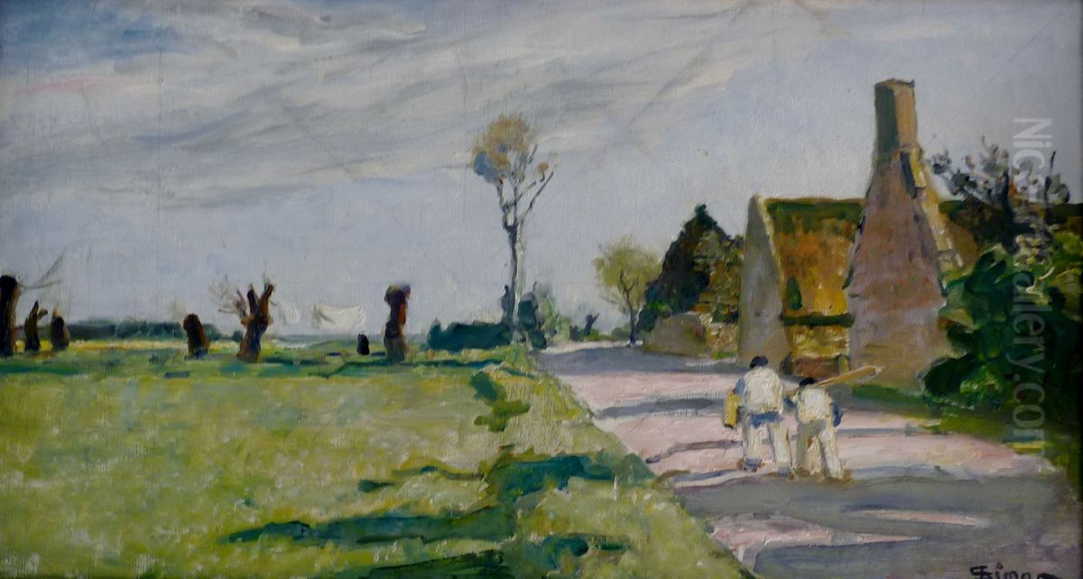 Dans la campagne bretonne Oil Painting by Lucien Simon