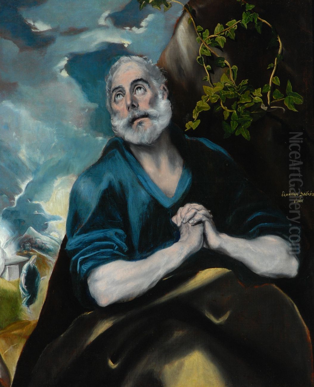 The Tears of St Peter Oil Painting by El Greco
