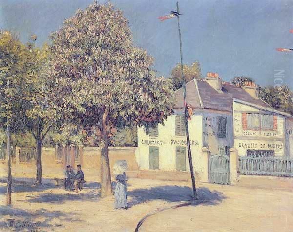 La Place du Marche Oil Painting by Gustave Caillebotte