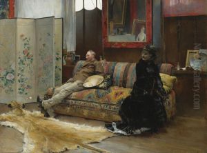 Bouderie (Gustave Courtois dans son atelier)