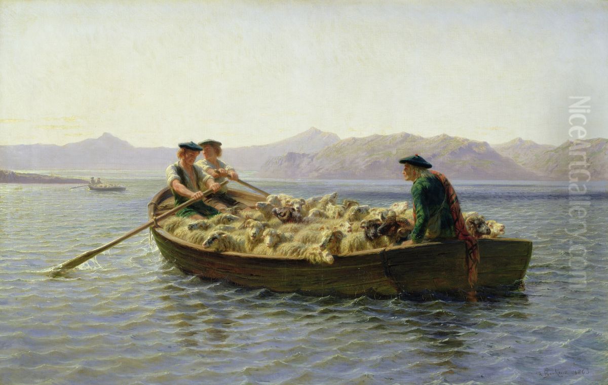 Rowing Boat Oil Painting by Rosa Bonheur