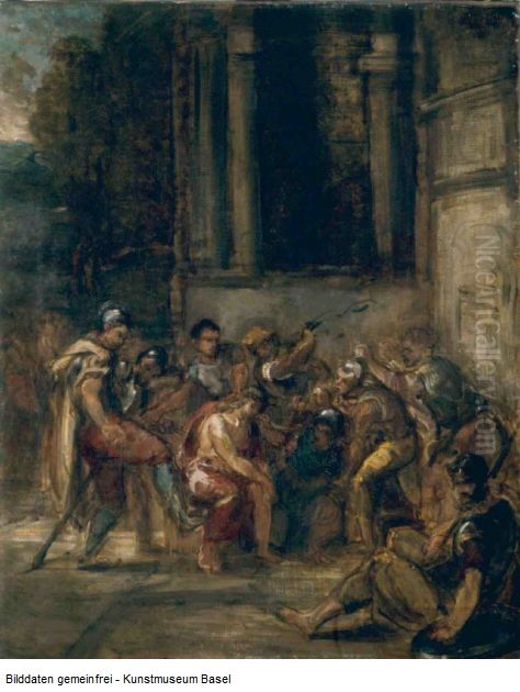 Le Christ au pretoire Oil Painting by Eugene Delacroix