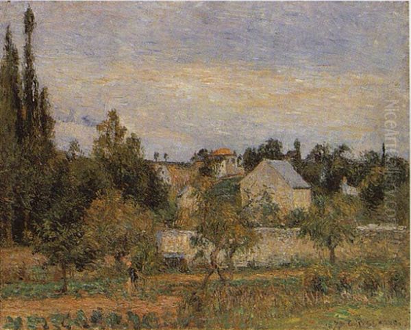 Obstgarten in Hermitage, Pontoise Oil Painting by Camille Pissarro
