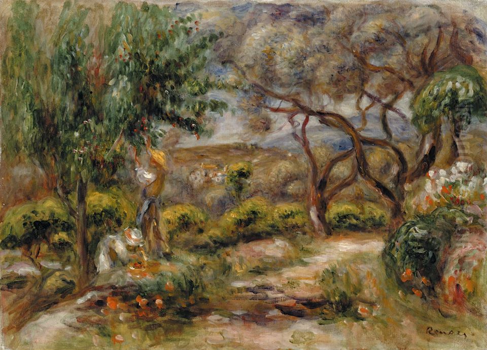 Les Collettes a Cagnes Oil Painting by Pierre Auguste Renoir