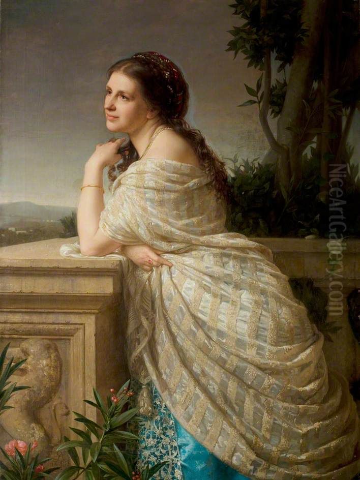 Miss Helen Faucit (1814-1898), Actress Oil Painting by Rudolf Lehmann
