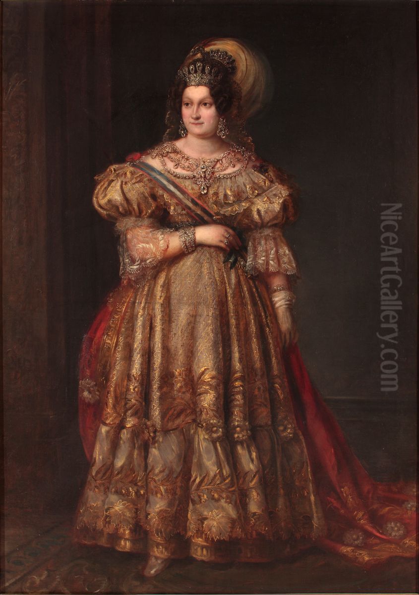 Maria Cristina of Bourbon Oil Painting by Valentin Carderera y Solano