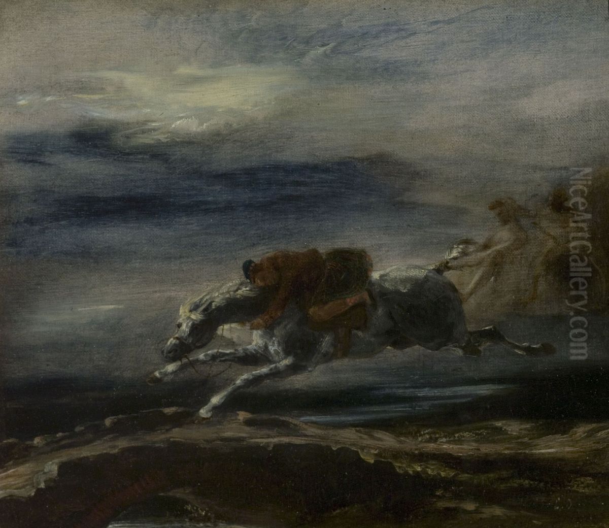 Tam o' Shanter (after the poem by Robert Burns) Oil Painting by Eugene Delacroix