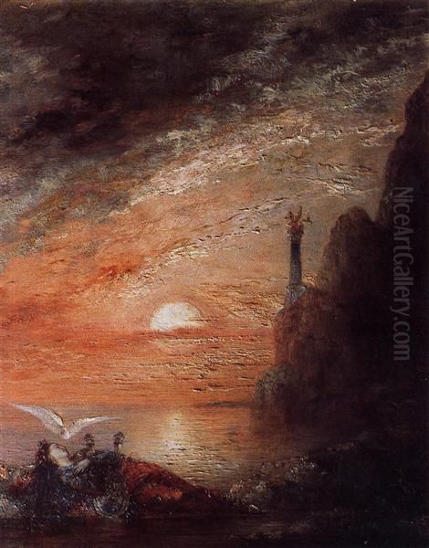La mort de Sapho Oil Painting by Gustave Moreau