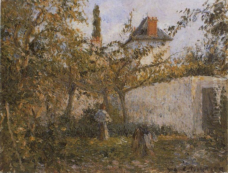 Jardin potager et verger, Pontoise Oil Painting by Camille Pissarro