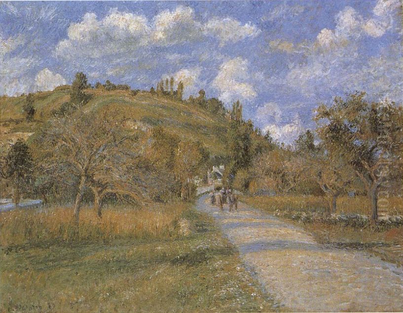 La cote du Valhermeil, Auvers-sur-Oise Oil Painting by Camille Pissarro