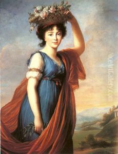 Portrait de la princesse Eudocia Ivanovna Galitzine, nee Izmailov, en Flore