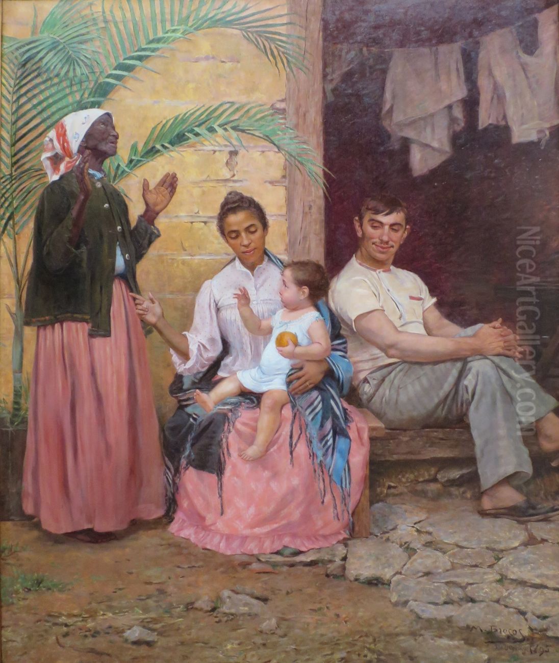 Redencao de Cam Oil Painting by Modesto Brocos Gomez