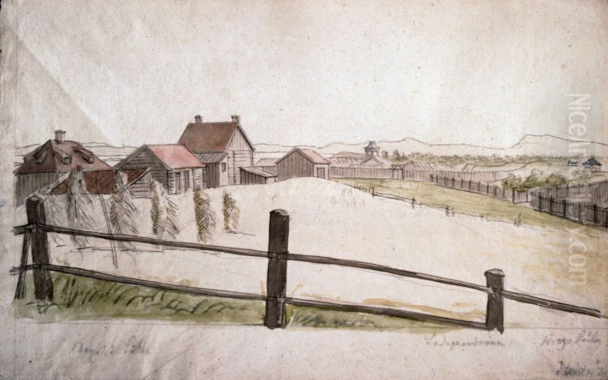 Ladegaardsoen Roogs Lokke Oil Painting by Johannes Flintoe