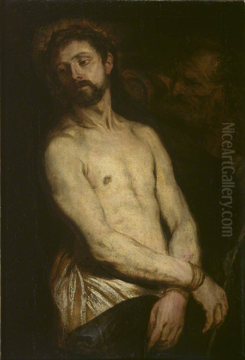 Christ as Man of Sorrows Oil Painting by Sir Anthony Van Dyck