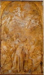 St. Augustine contemplating the Trinity
