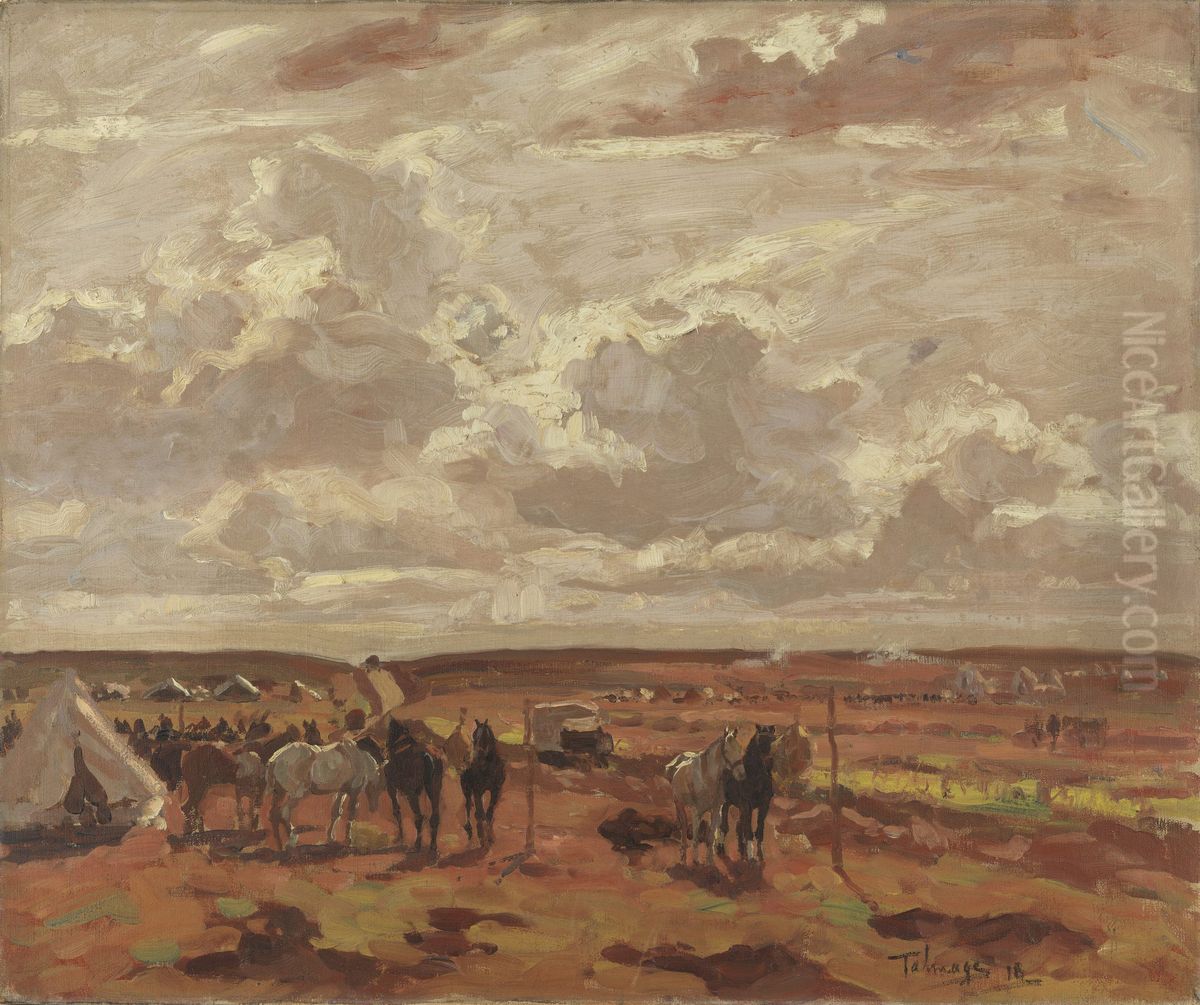 CAMP AT AGNY Oil Painting by Algernon Talmage