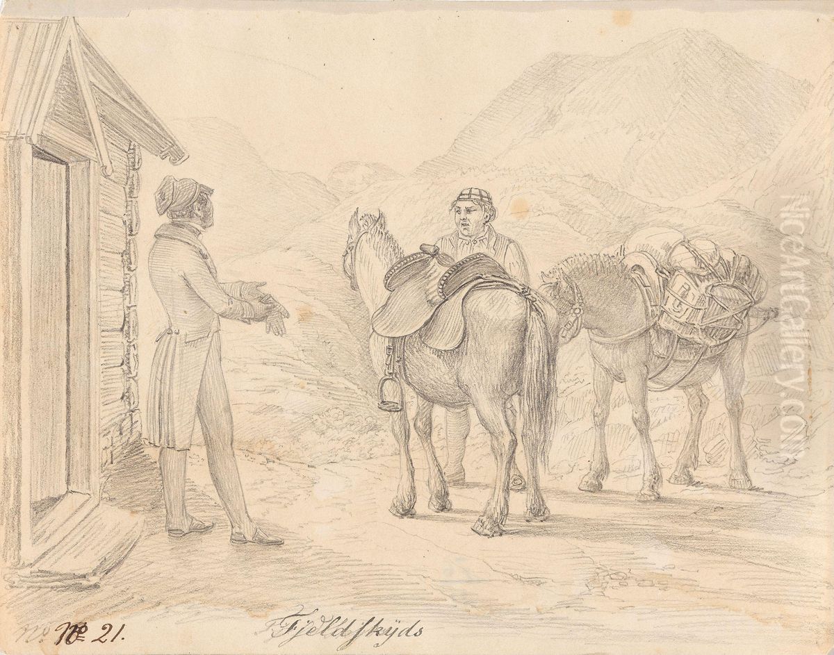 Fjellskyss Oil Painting by Johannes Flintoe