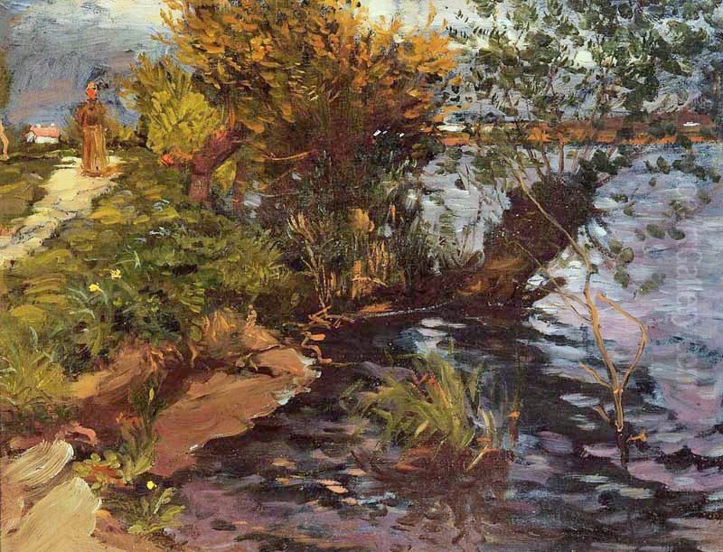 Willows at the banks of the Yerres Oil Painting by Gustave Caillebotte